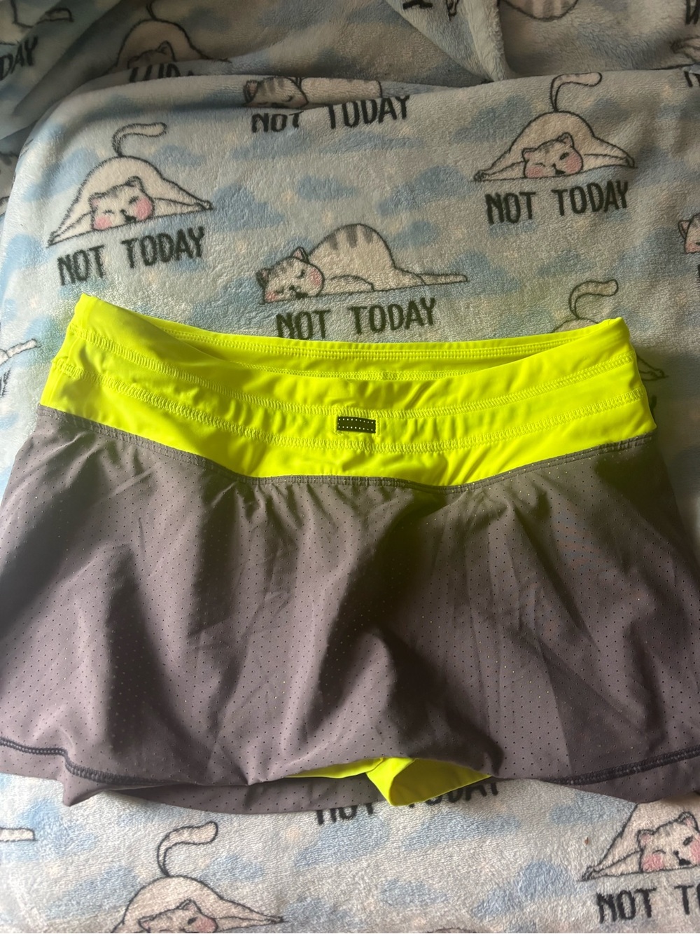 Oakley Neon Yellow and Gray Performance Skort